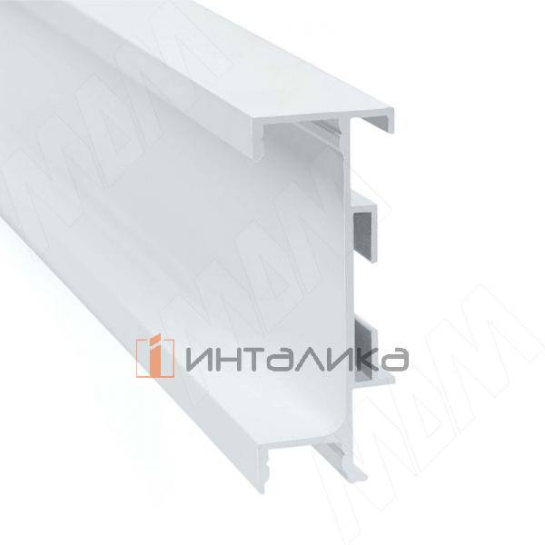 GOLIGHT Универсальная профиль-ручка под столешницу, под светодиодную ленту, белый матовый (краска RAL9016), L-4200мм – 2