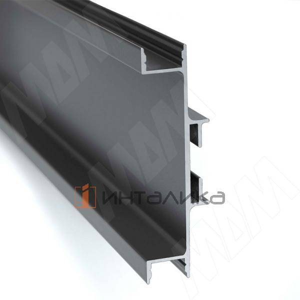 GOLIGHT Универсальная профиль-ручка для среднего ящика, под светодиодную ленту, графит (краска), L-4200мм – 2