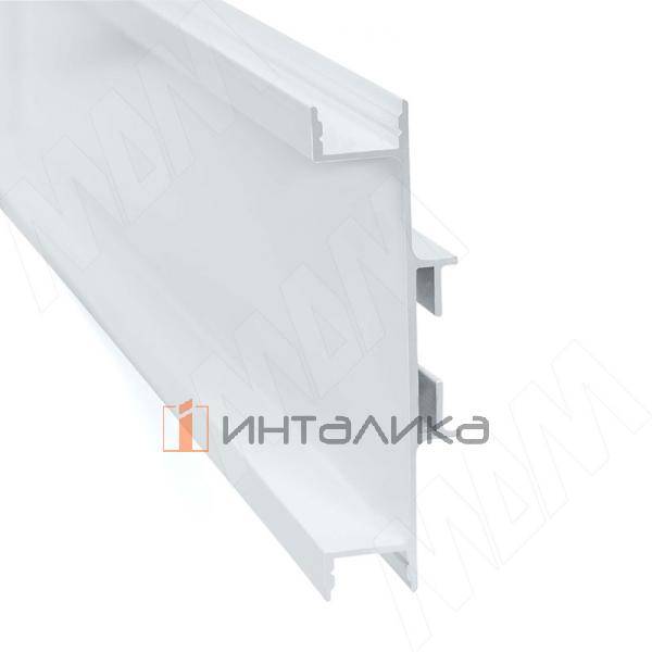 GOLIGHT Универсальная профиль-ручка для среднего ящика, под светодиодную ленту, белый матовый (краска RAL9016), L-4200мм – 2