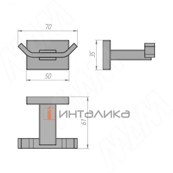 BLADE Крючок двухрожковый хром – 2