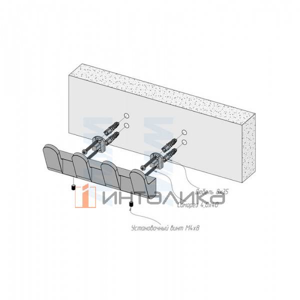 TOP Крючок многорожковый черный матовый – 3