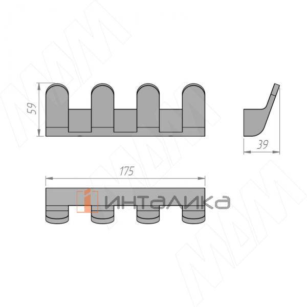 TOP Крючок многорожковый черный матовый – 2