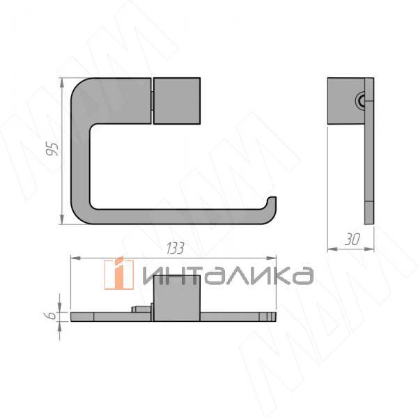 TOP Держатель туалетной бумаги черный матовый – 2