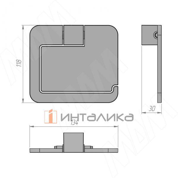 TOP Держатель туалетной бумаги с крышкой черный матовый – 3