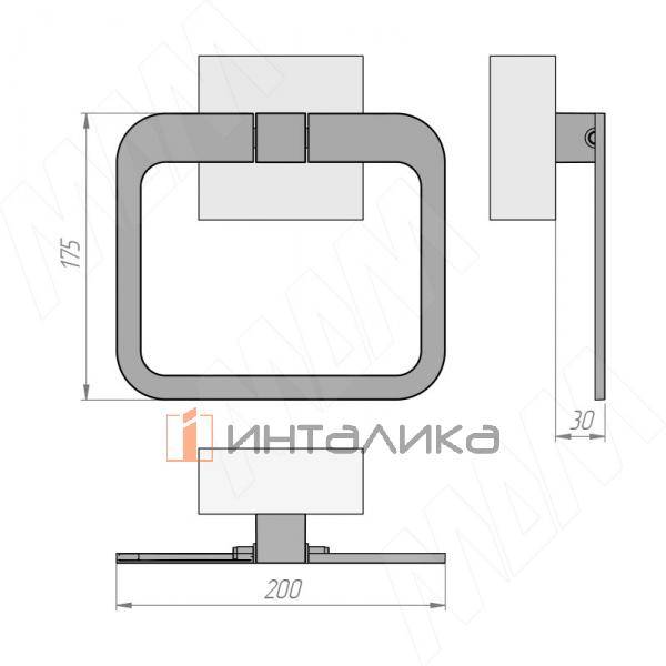 TOP Полотенцедержатель кольцо черный матовый – 3