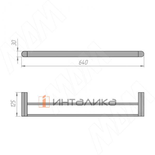 TOP Полотенцедержатель двойной черный матовый – 2