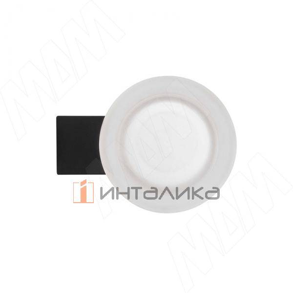 TOP Держатель настенный с стаканом для зубных щеток, черный матовый, стекло матовое – 4