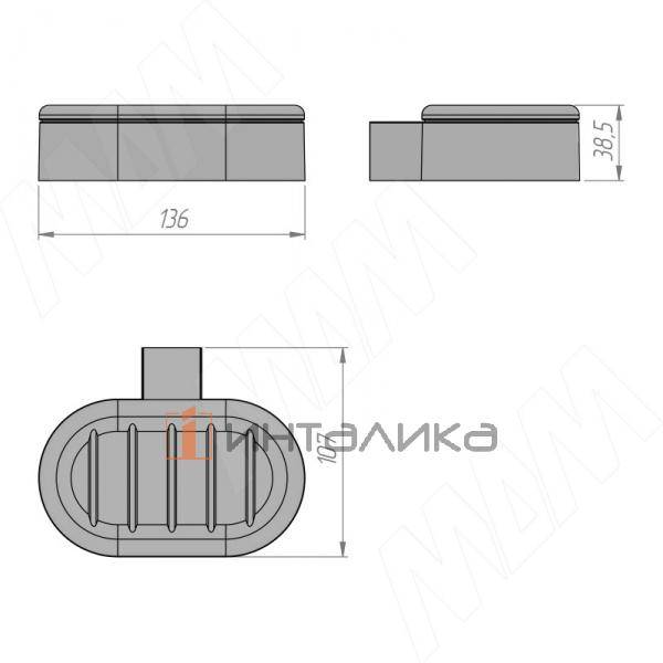 TOP Держатель настенный с мыльницей черный матовый, стекло матовое – 2