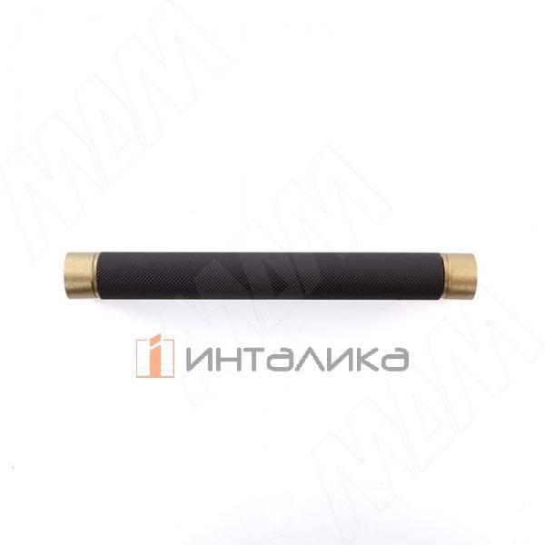 Ручка-рейлинг 160мм черный матовый/золото матовое сатин – 3