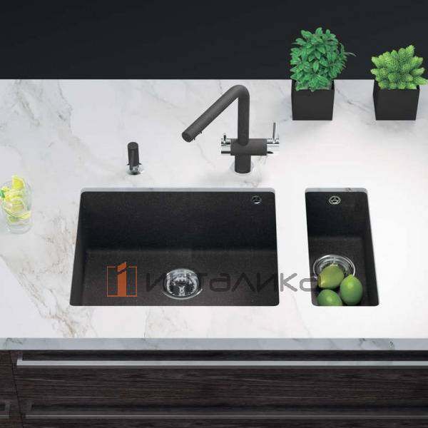 Мойка Omoikiri BOSEN 20-U Tetogranit, 300, под столешницу, платина – 3