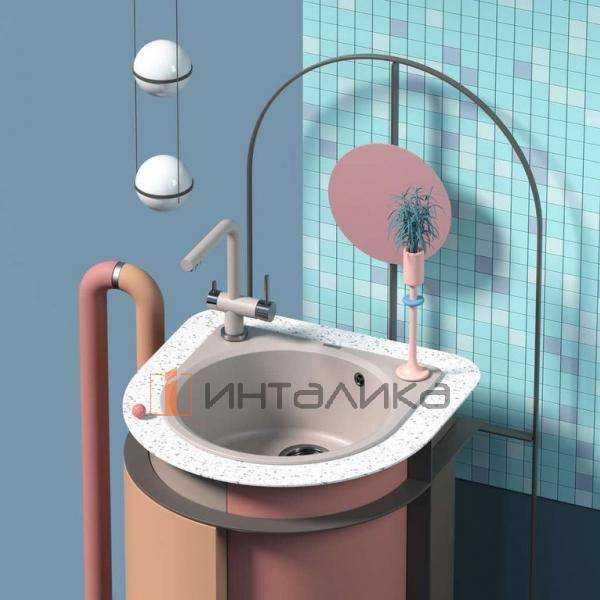 Мойка Omoikiri Akegata 51, Artgranit, 500, накладная, бежевый – 3