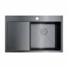 Превью Мойка Omoikiri Akisame 78 R нержавеющая сталь, 450, накладная, вороненая сталь – 1