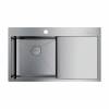 Превью Мойка Omoikiri Akisame 86 L нержавеющая сталь, 500, накладная, нержавеющая сталь – 1