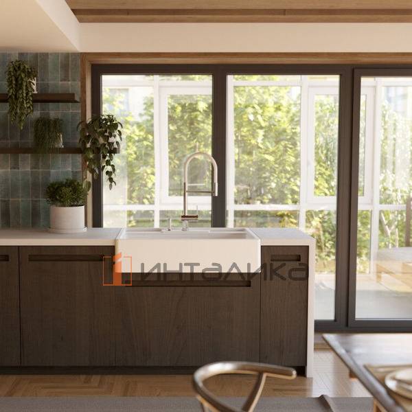 Смеситель Omoikiri KANTO-2 Plus-SB однорычажный, с выводом для питьевой воды, с гибким шлангом, графит – 3