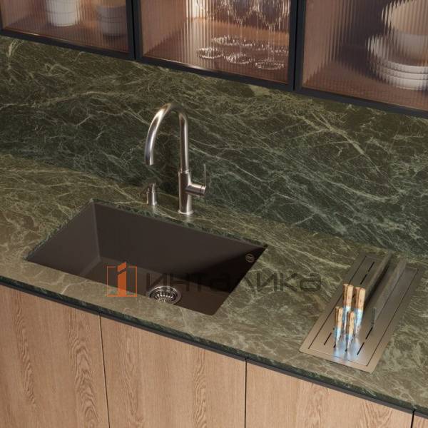 Смеситель Omoikiri Okawa 2 Plus однорычажный, графит – 4