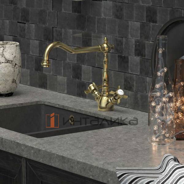 Смеситель Omoikiri TOKIGAWA двухрычажный, золото – 4