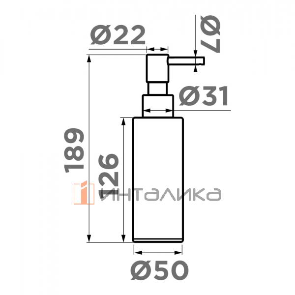 Дозатор для моющего средства Omoikiri OM-06, графит – 2
