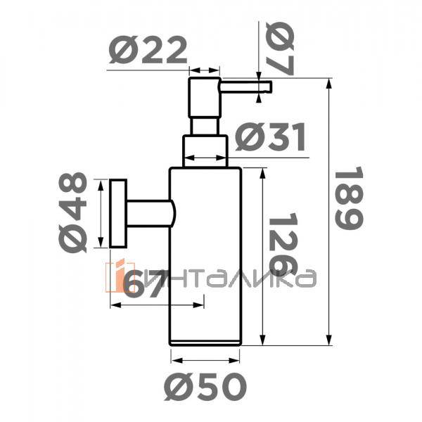 Дозатор для моющего средства Omoikiri OM-07, графит – 2