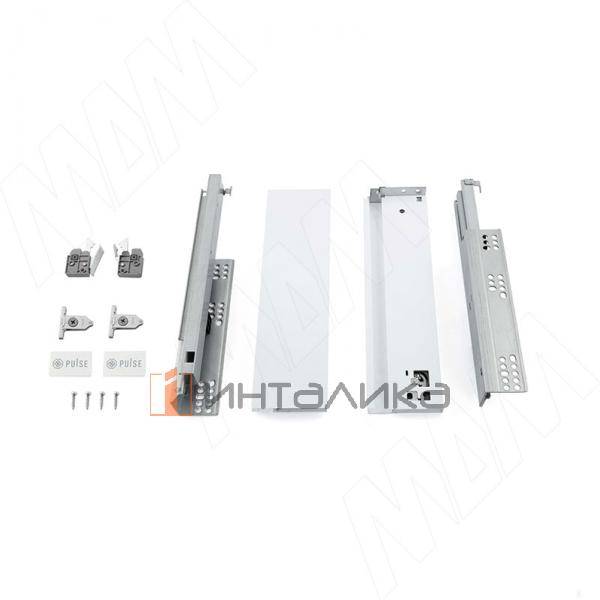 LS BOX PRO комплект ящика 350 мм, боковины h88 мм, открывание от нажатия, белый – 3