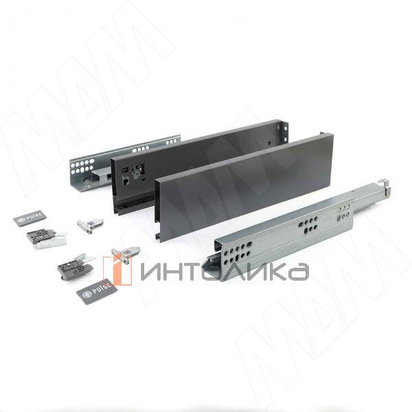 LS BOX PRO комплект ящика 350 мм, боковины h88 мм, открывание от нажатия, графит – 2