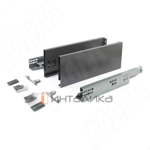 LS BOX PRO комплект ящика 350 мм, боковины h120 мм, открывание от нажатия, графит – 2