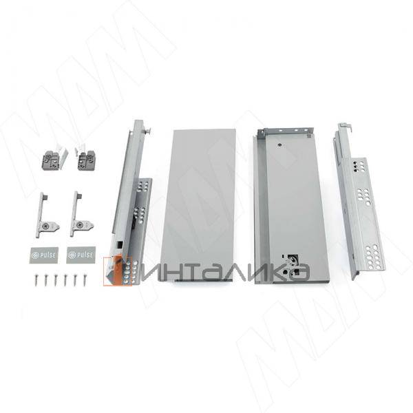 LS BOX PRO комплект ящика 350 мм, боковины h120 мм, плавное закрывание, серый металлик – 3