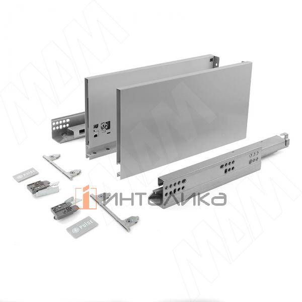 LS BOX PRO комплект ящика 550 мм, боковины h173 мм, плавное закрывание, серый металлик – 2