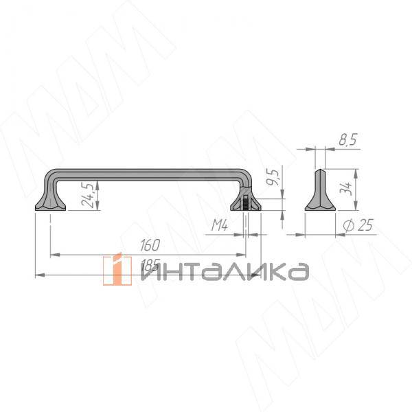 Ручка-скоба 160мм белый матовый – 2