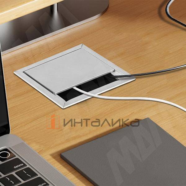 Заглушка кабель-канала, алюминиевая, 100х100 мм, серебро – 3