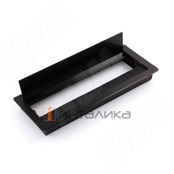 Заглушка кабель-канала, алюминиевая, 300х119 мм, черный брашированный – 2