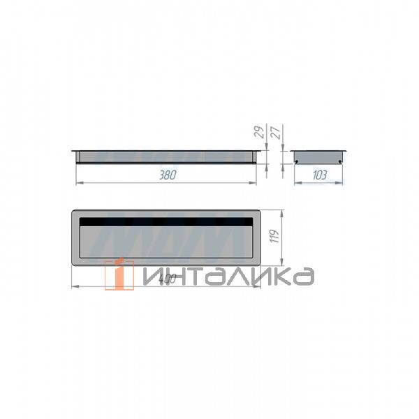Заглушка кабель-канала, алюминиевая, 400х119 мм, белый – 3