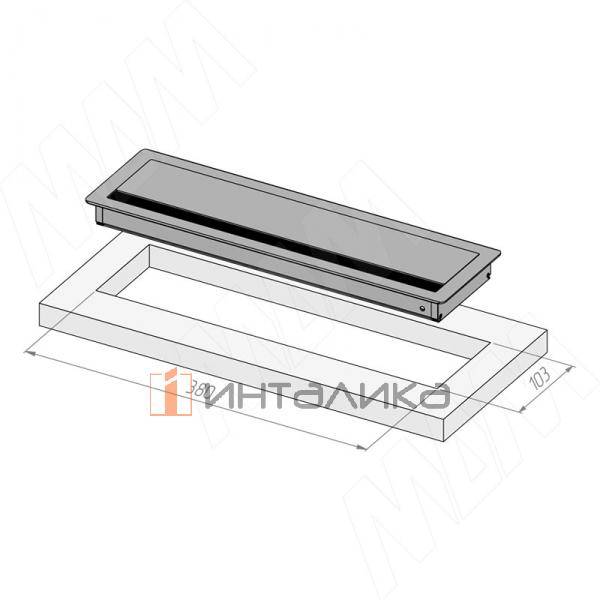 Заглушка кабель-канала, алюминиевая, 400х119 мм, белый – 4