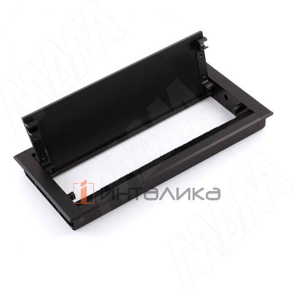 Заглушка кабель-канала, алюминиевая, двойная, 307х152 мм, черный – 2