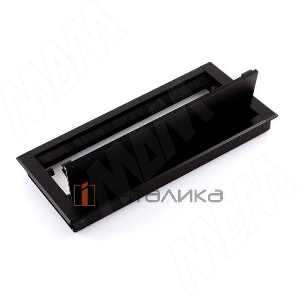 Заглушка кабель-канала, алюминиевая, двойная, 307х152 мм, черный – 3