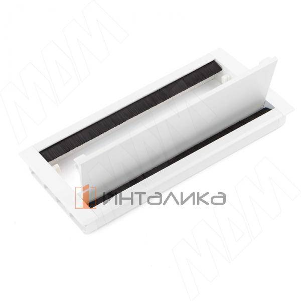 Заглушка кабель-канала, алюминиевая, двойная, 307х152 мм, белый – 3