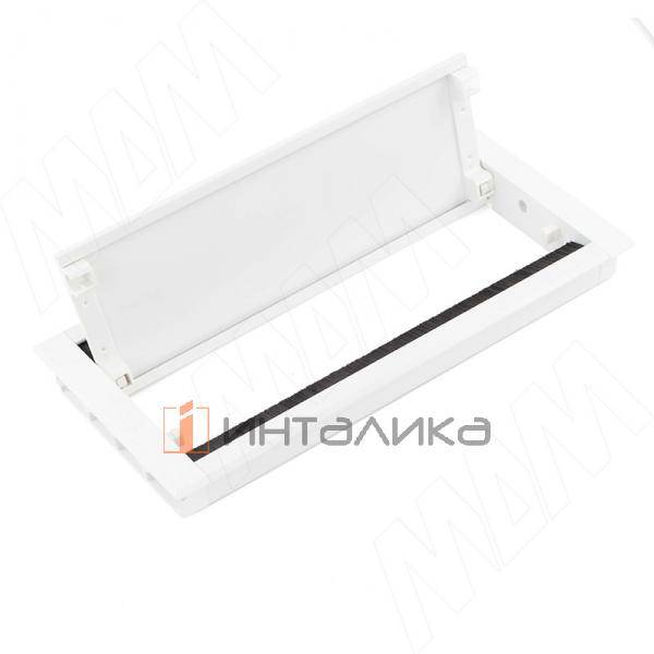 Заглушка кабель-канала, алюминиевая, двойная, 307х152 мм, белый – 2