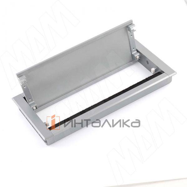 Заглушка кабель-канала, алюминиевая, двойная, 307х152 мм, серебро – 2