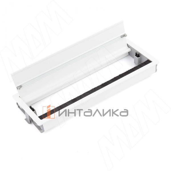 Заглушка кабель-канала, алюминиевая, от нажатия, 294х114 мм, белый – 2