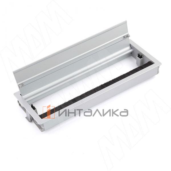 Заглушка кабель-канала, алюминиевая, от нажатия, 294х114 мм, серебро – 2