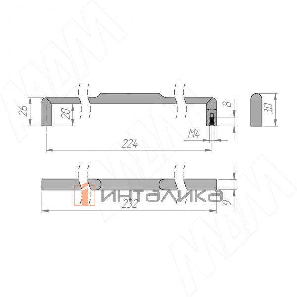 Ручка-скоба 224мм Timeless anthracite grey – 5
