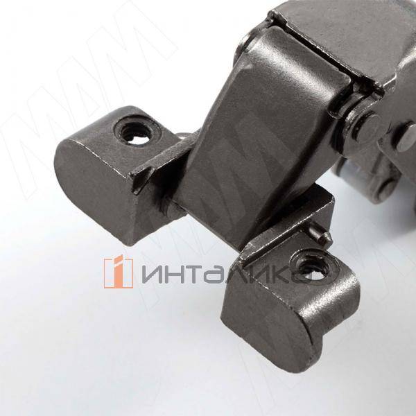 HARMONY PRO петля для алюминиевого профиля с амортизатором (90/105), вкладная, стандартная, черный никель – 3