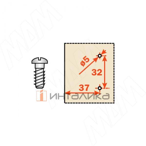 Площадка установочная с эксцентриком под евровинты (3 мм), титаниум – 2