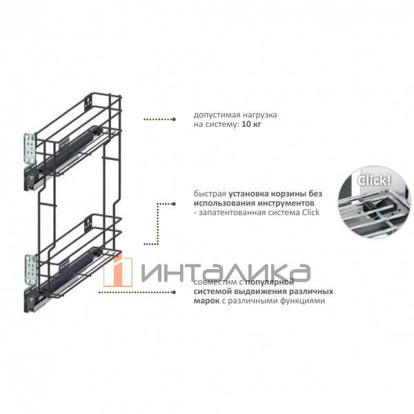 Корзина для Карго Мини бокового Вариант Мульти 150 2 уровня металл оцинк – 3
