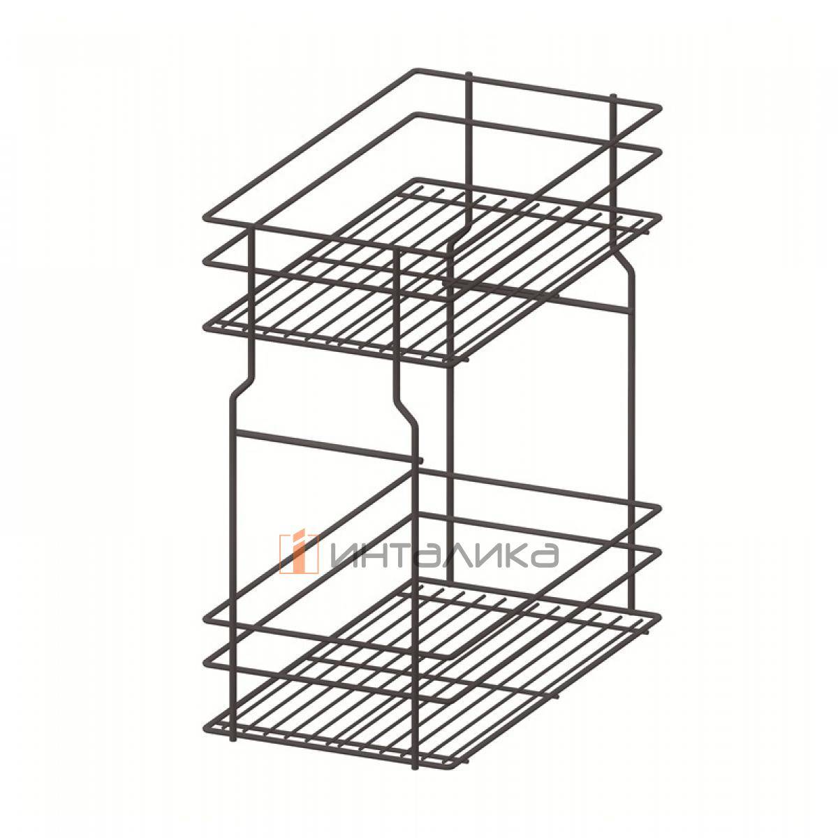 Корзина для Карго Мини нижнего Вариант Мульти 250 2 уровня металл графит