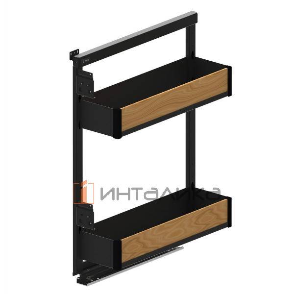 MAXIMA PURO Карго мини 150 боковое правое металл черный матовый/дуб – 2