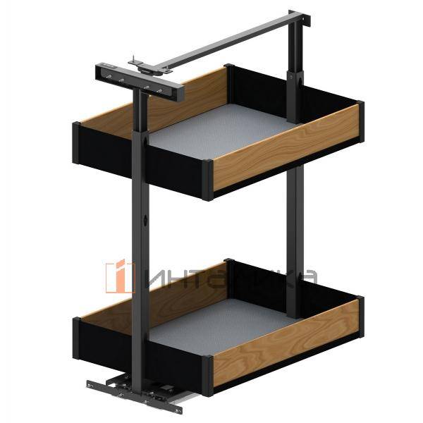 MAXIMA PURO Карго мини 400 нижнее металл черный матовый/дуб – 2