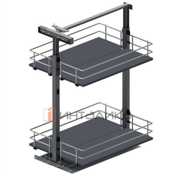 MAXIMA SILVA Карго мини 600 нижнее металл хром/МДФ графит – 2