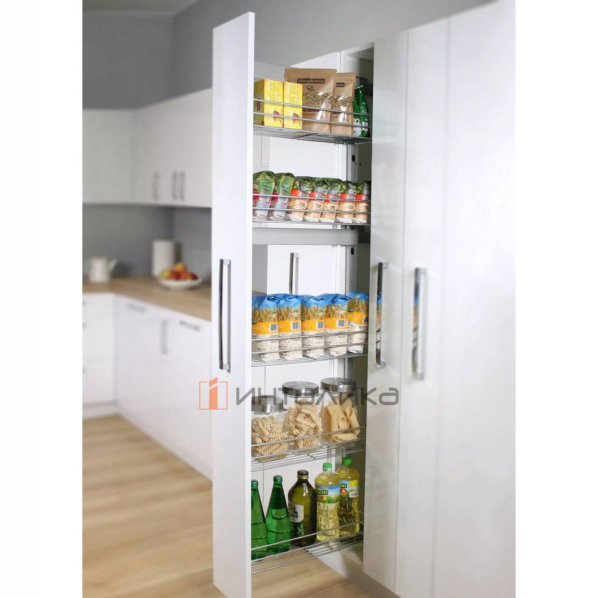 MAXIMA CLASSIC Карго макси боковое левое 150, 5 уровней металл хром