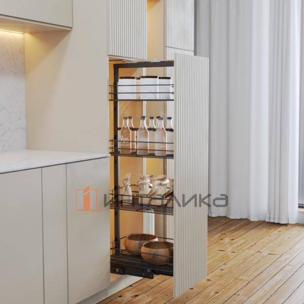 Рама с 4 корзинами и креплением фасада REJS MAXIMA CLASSIC 300, MIDI H1200-1400, графит – 3