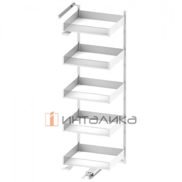 MAXIMA PURO Карго макси SPACE 600, 5 уровней, H1700, универсальный, белый матовый / прозрачное стекло – 2